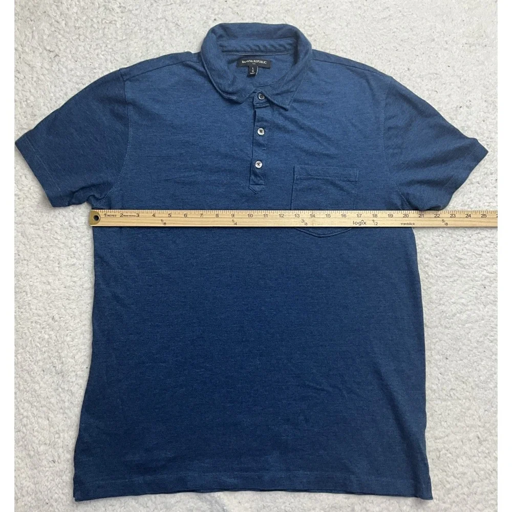 Banana Republic Men's Blue Polo Shirt Size Large